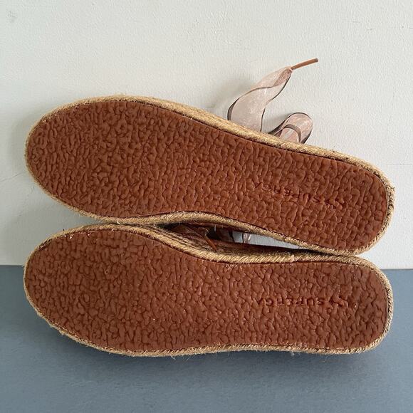 Superga x LoveShackFancy 2730 Tokyo Pink Floral Espadrille Platform Sneakers - Picture 10 of 12